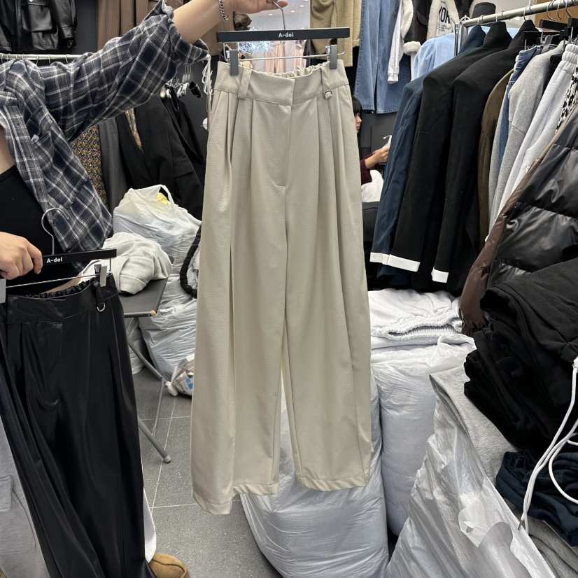 A-DEL東大門㊣代購女士新款職業休閑推薦熱賣人氣休閑褲皮革A-DEL休閑褲