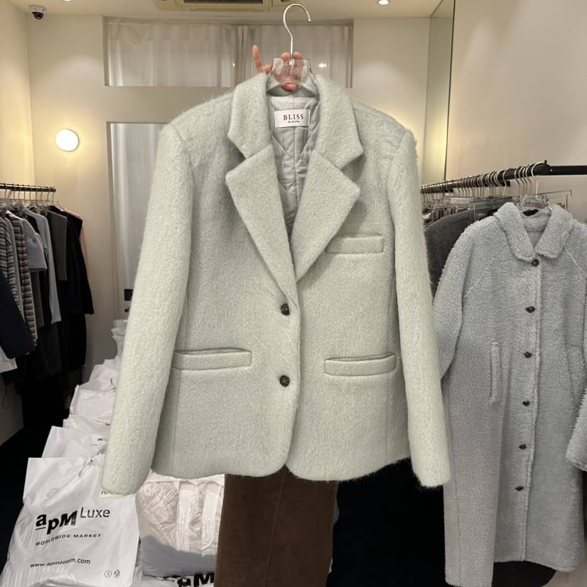 BLISS韓國代購㊣女士新款推薦休閑時尚熱賣人氣25秋冬短款大衣BLISS短款大衣