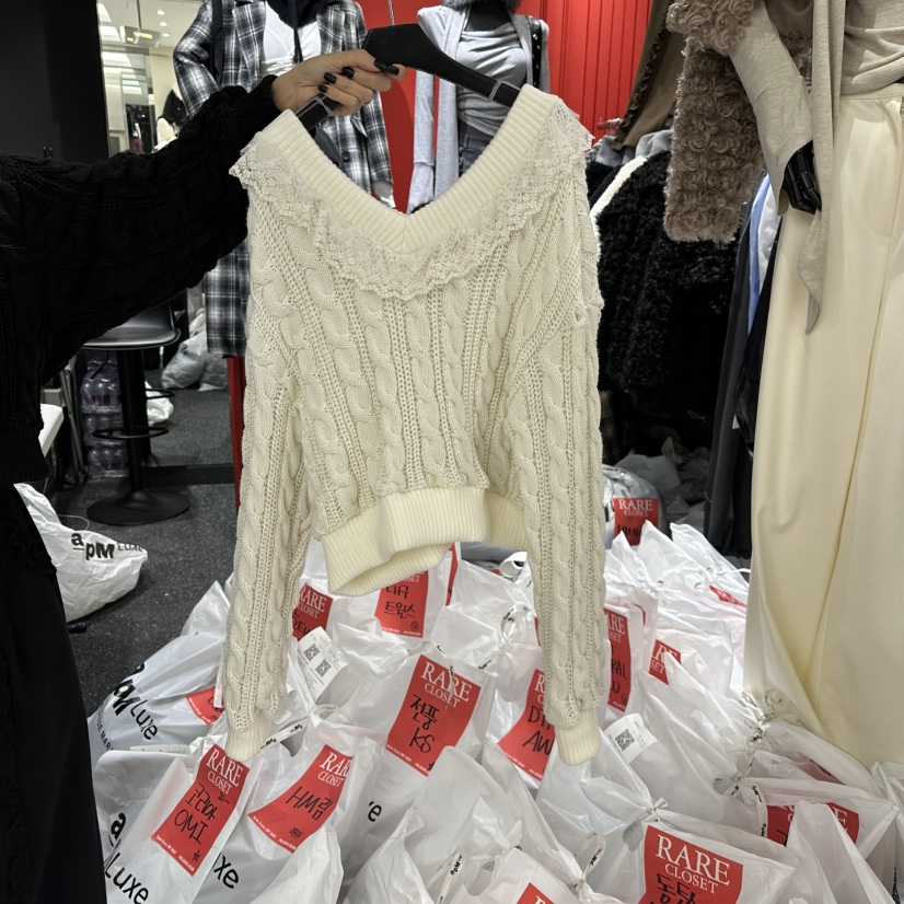RARE CLOSET東大門㊣直郵女裝新款休閑熱賣推薦25秋冬針織衫RARE CLOSET針織衫