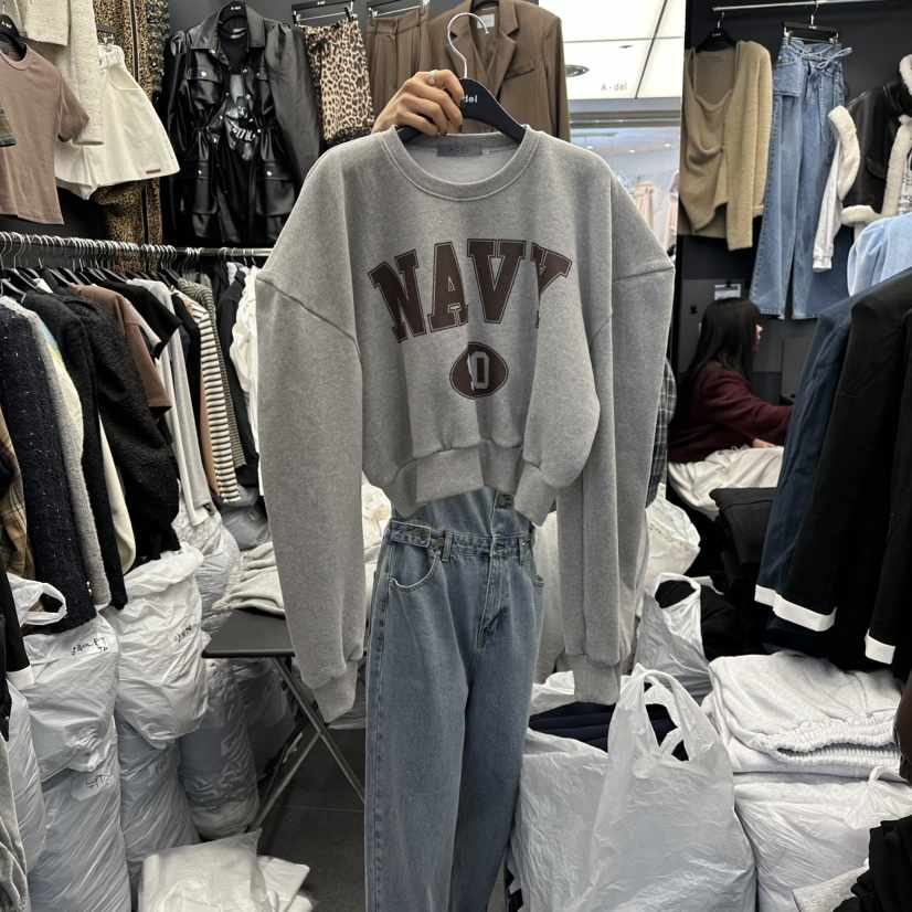 A-DEL東大門㊣實拍女裝新品熱賣25秋冬休閑人氣時尚衛衣加絨A-DEL衛衣