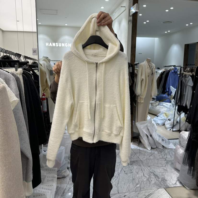 MOANA韓國直郵㊣女士新款熱賣人氣25秋冬時尚職業夾克柔軟兜帽MOANA夾克