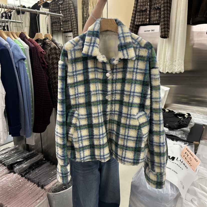 CORNER東大門㊣直郵女士新款熱賣休閑人氣時尚25秋冬夾克毛皮CORNER.302夾克