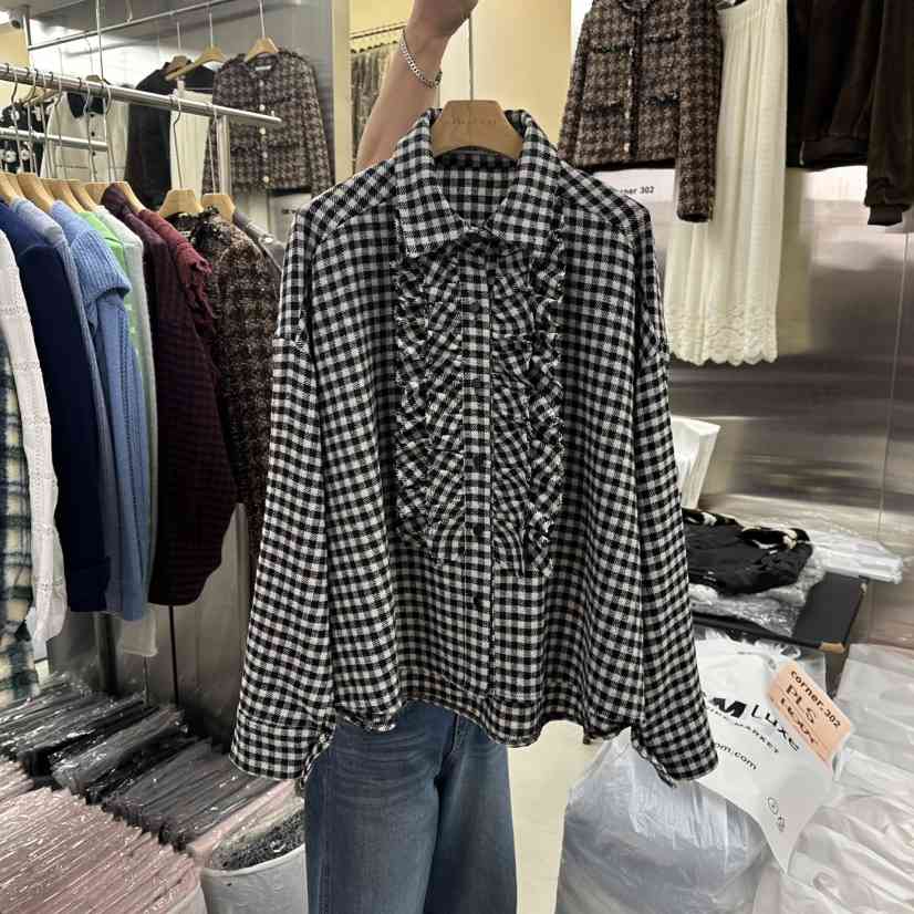 CORNER東大門㊣實拍女士新品25秋冬休閑推薦熱賣襯衫蕾絲衫CORNER.302襯衫/蕾絲衫