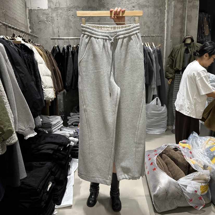 JUNI東大門㊣實拍女裝新款職業熱賣時尚休閑人氣休閑褲加絨my juni休閑褲