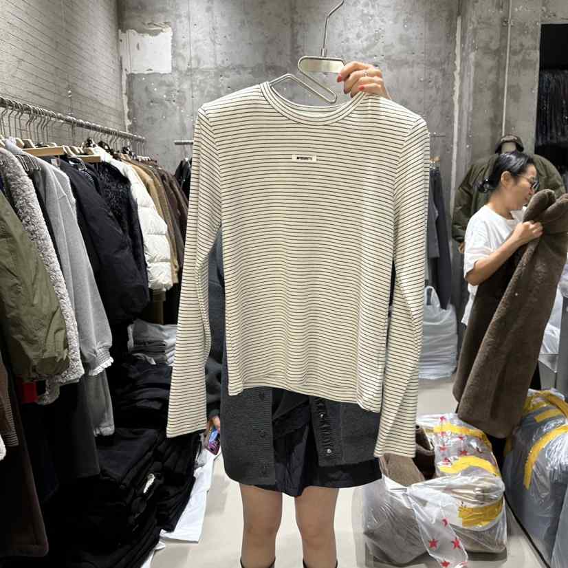 JUNI東大門㊣代購女士新款職業人氣推薦休閑熱賣長袖T恤安哥拉my juni長袖T恤