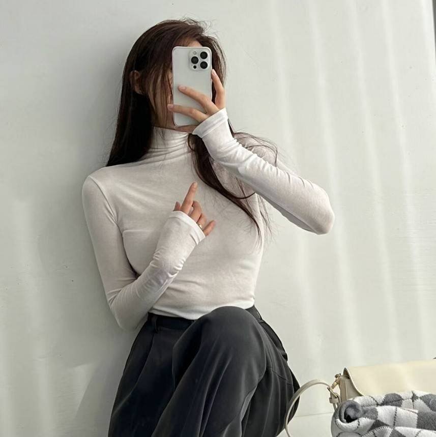 LAURENT東大門㊣代購女裝新品職業時尚熱賣25秋冬人氣長袖T恤LAURENT長袖T恤