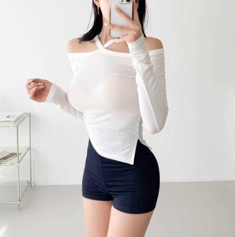 LAURENT東大門㊣代購女士新品推薦職業熱賣時尚25秋冬長袖T恤LAURENT長袖T恤