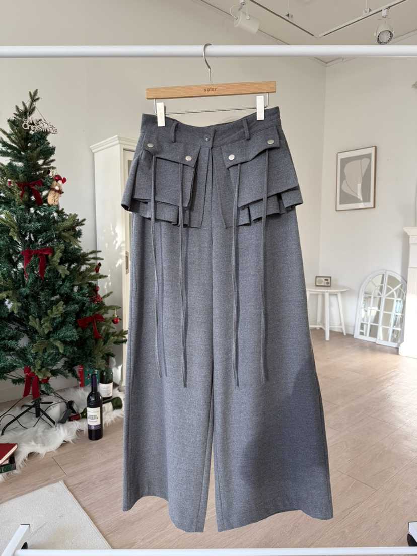 SOLAR東大門㊣代購女裝新款熱賣休閑推薦時尚職業休閑褲羊毛SOLAR休閑褲