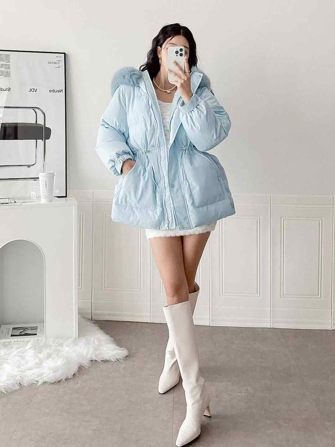 LAURENT東大門㊣代購女裝新款休閑人氣熱賣時尚職業短款棉服絨LAURENT短款棉服