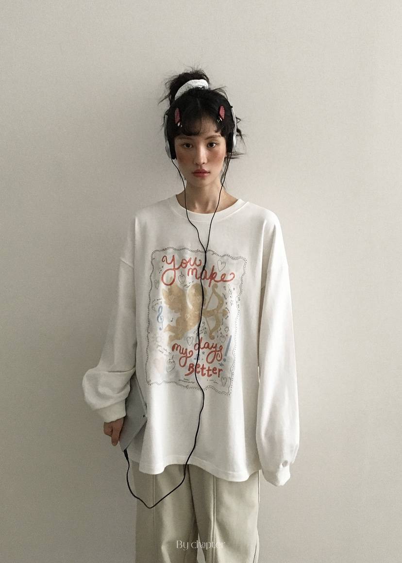 BY CHAPTER東大門㊣直郵女裝新品職業推薦25秋冬休閑長袖T恤BY Chapter長袖T恤