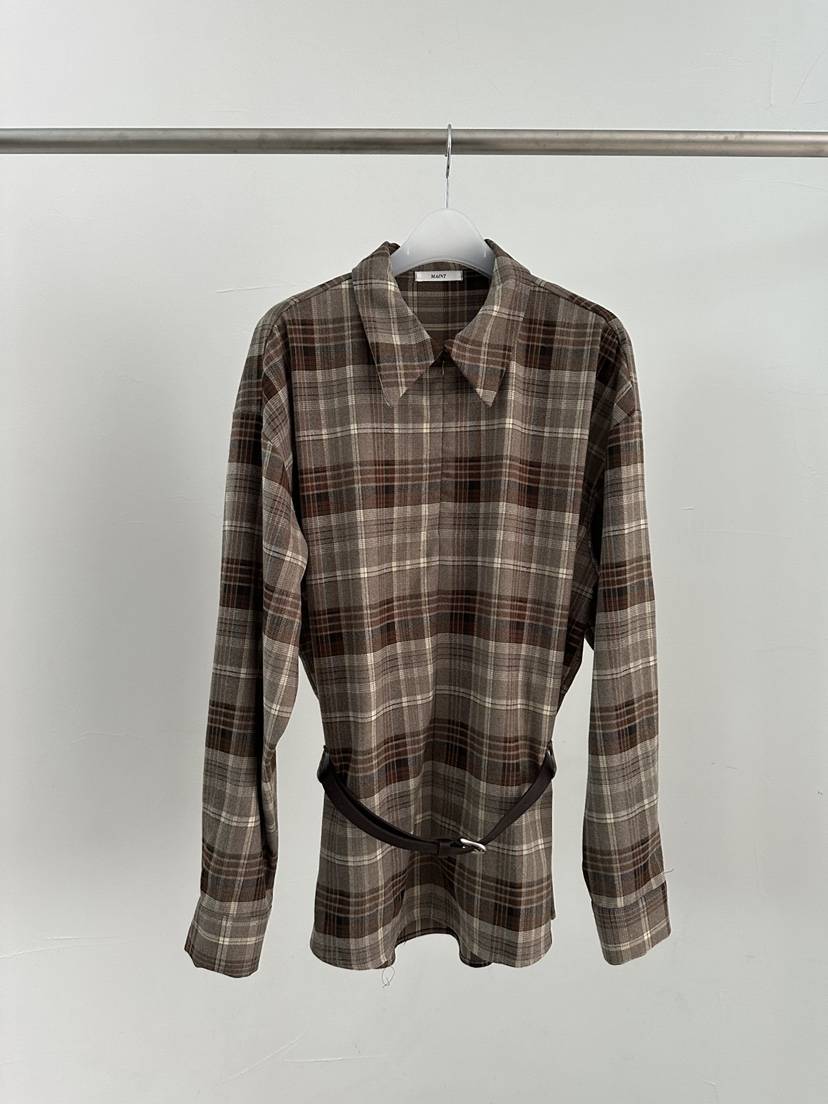 MAINT東大門㊣代購女裝新款職業熱賣人氣時尚襯衫蕾絲衫含腰帶MAINT襯衫/蕾絲衫