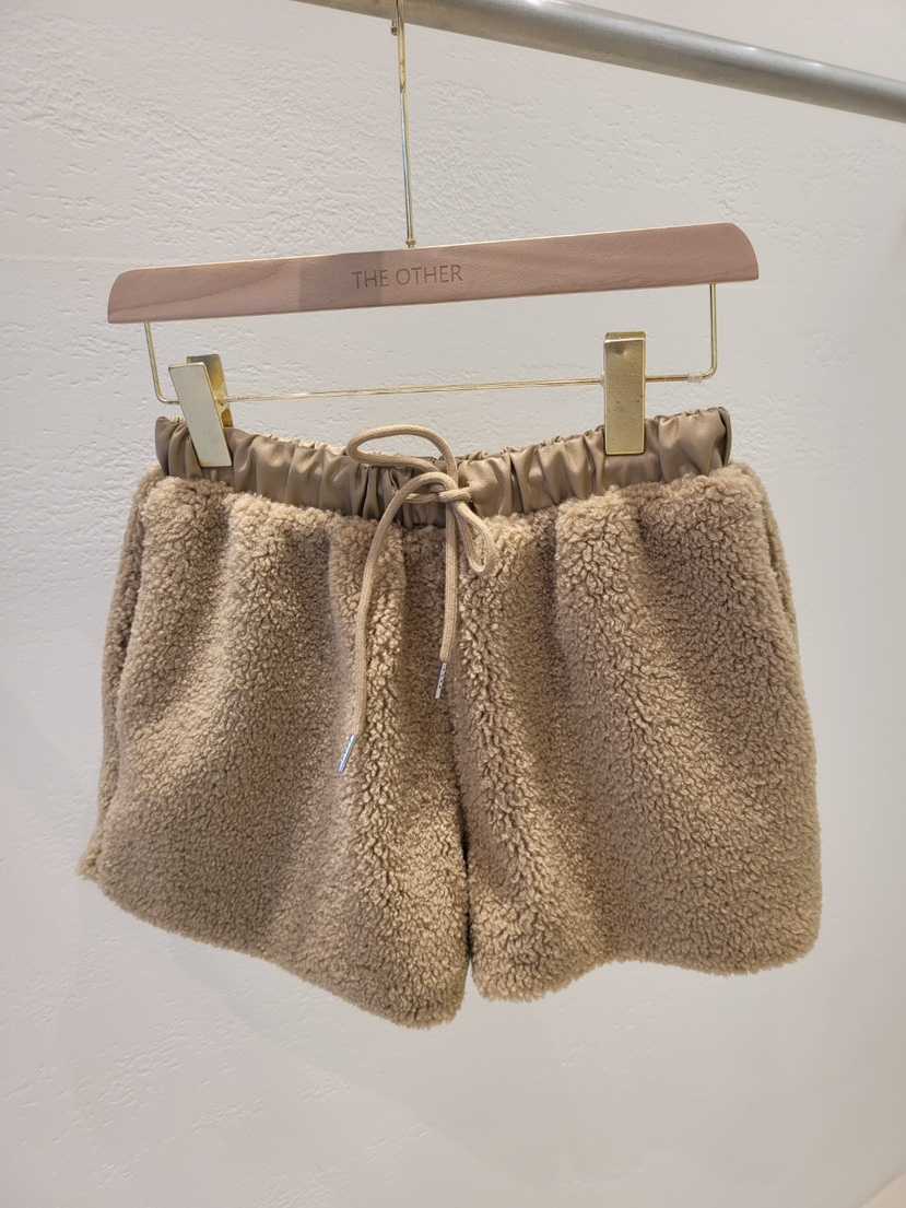 THE OTHER東大門㊣代購女士新品時尚休閑熱賣25秋冬短褲皮革THE OTHER短褲