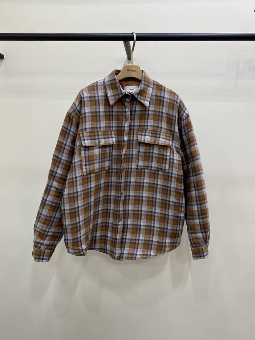 PERSON東大門㊣直郵女裝新品熱賣25秋冬時尚襯衫蕾絲衫格紋PERSON襯衫/蕾絲衫