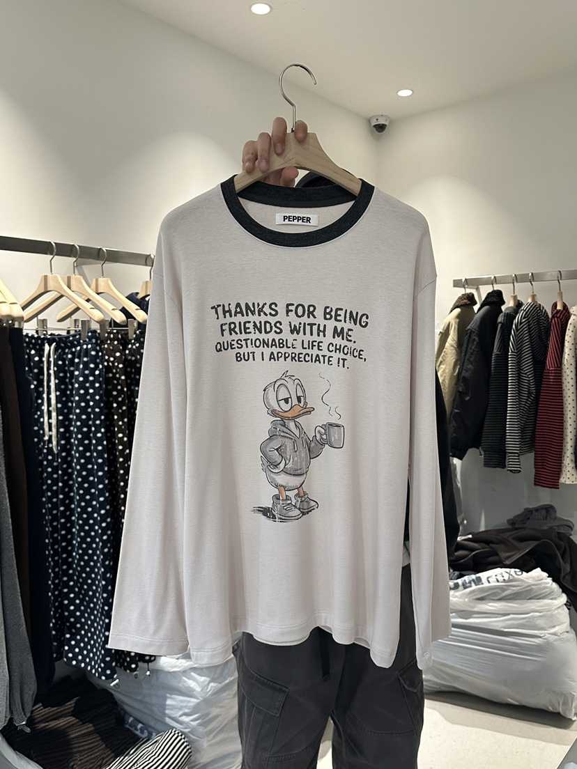 PEPPER-L東大門㊣代購女士新款熱賣時尚職業休閑長袖T恤加絨PEPPER長袖T恤