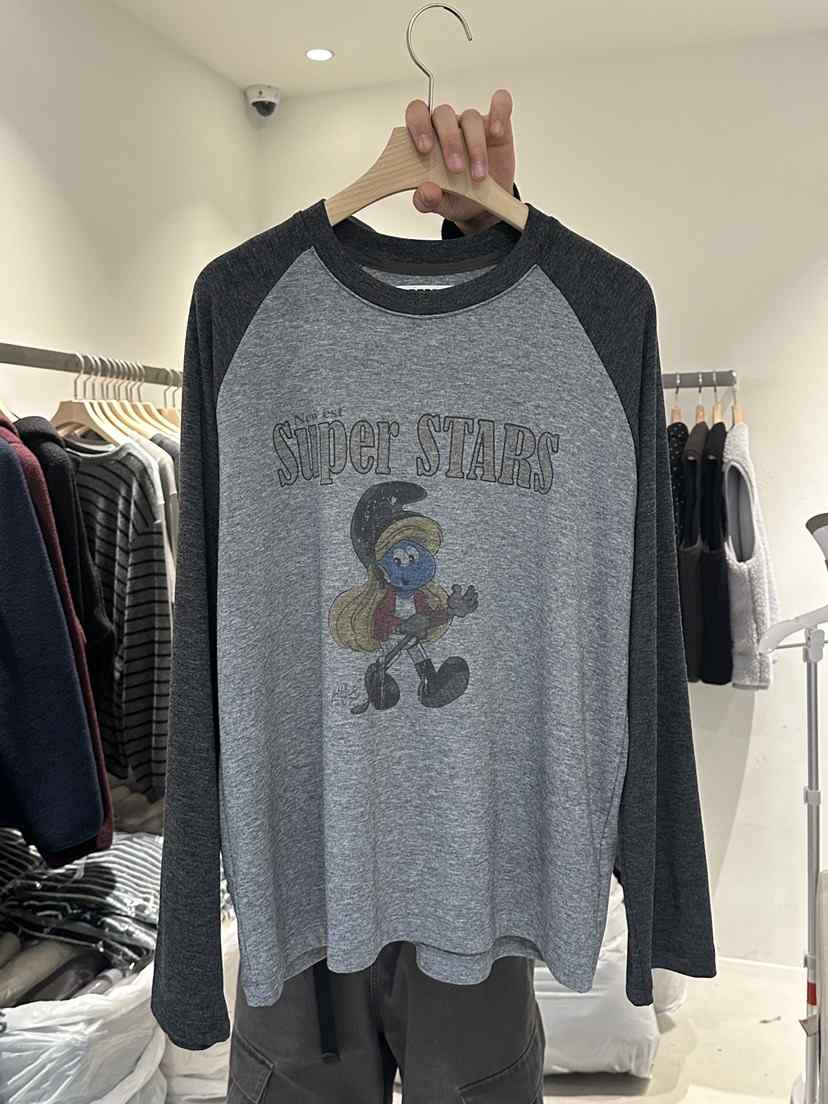 PEPPER-L東大門㊣代購女裝新款25秋冬職業人氣長袖T恤加絨PEPPER長袖T恤