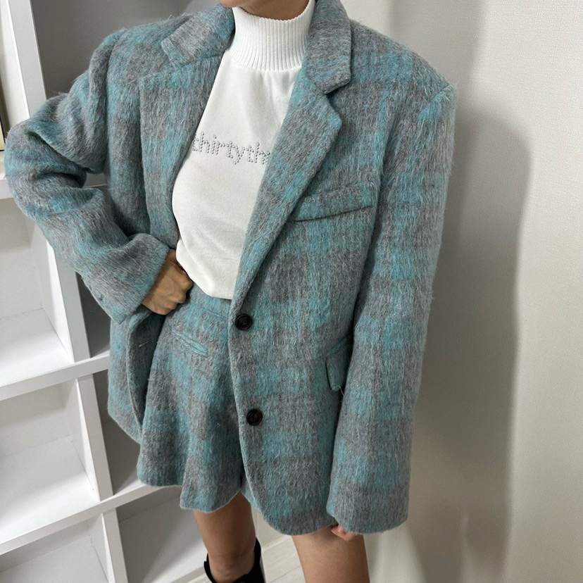 SOUIT東大門㊣實拍女士新品真品人氣休閑推薦短款大衣馬海毛SOUIT by mabel-L短款大衣