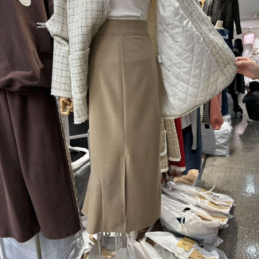 DELLING東大門㊣代購女裝新品職業25秋冬熱賣人氣休閑真品長裙DELLING長裙