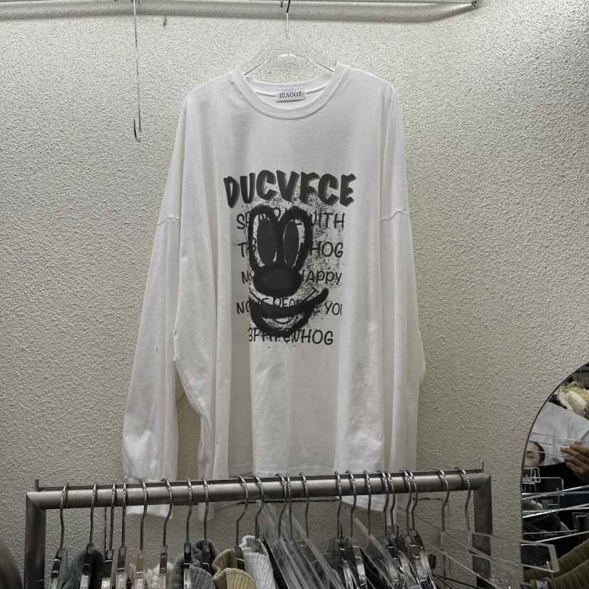 MAGOT東大門㊣代購女裝新款25秋冬休閑真品熱賣推薦長袖T恤IIIΛGOT/MAGOT長袖T恤