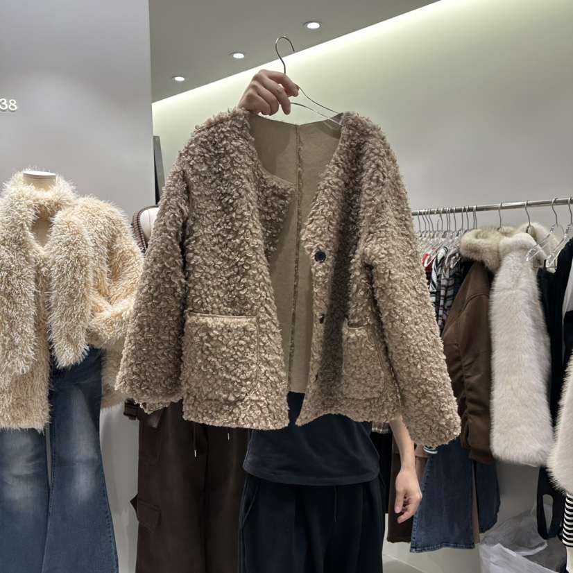 BAIE.38東大門㊣實拍女裝新品職業人氣推薦短款大衣羊毛雙面BAIE.38短款大衣