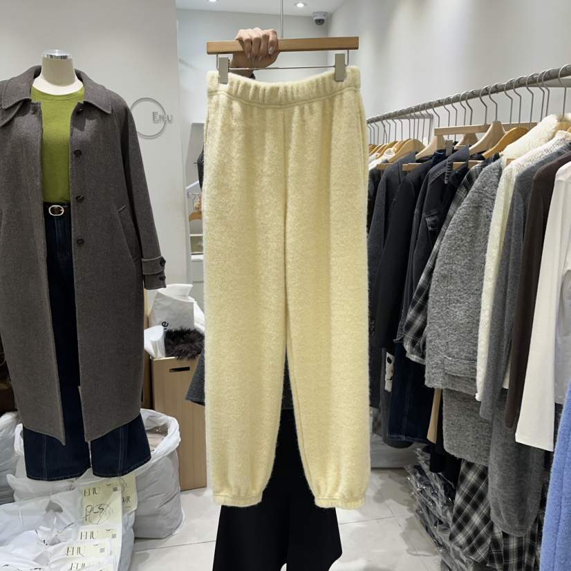 EN.U韓國直郵㊣女士新品休閑職業時尚25秋冬真品休閑褲泰迪熊EN.U休閑褲