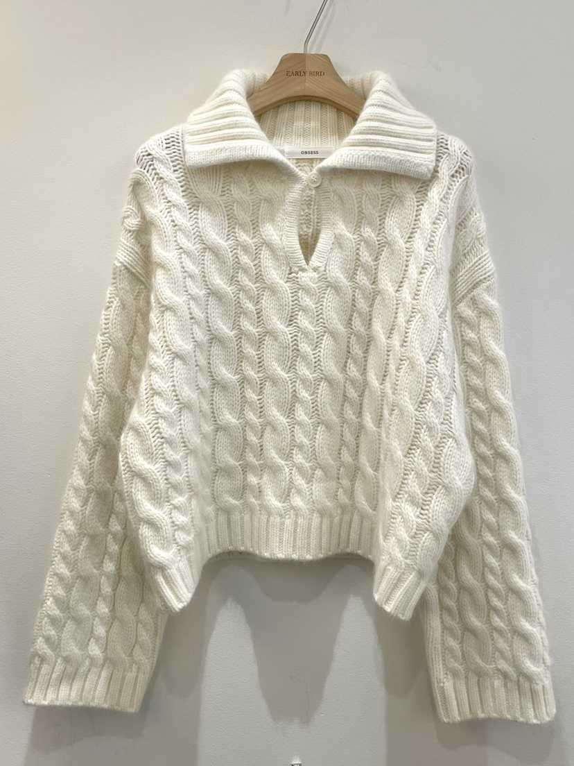 OBSESS韓國代購㊣女裝新品推薦人氣真品休閑25秋冬熱賣針織衫OBSESS/EARLY BIRD針織衫
