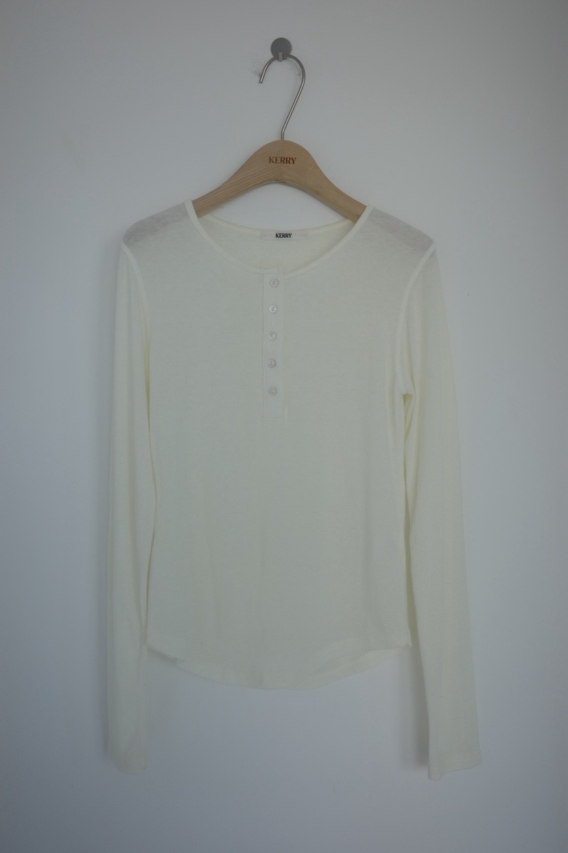 KERRY東大門㊣直郵女士新品真品熱賣長袖T恤安哥拉羊毛紐扣KERRY長袖T恤
