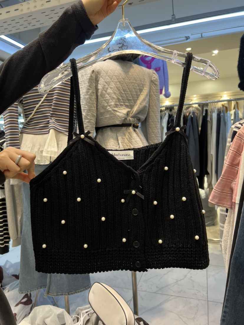 BLUE BANANA韓國代購㊣女裝新品推薦休閑25秋冬熱賣吊帶背心BLUE BANANA吊帶/背心