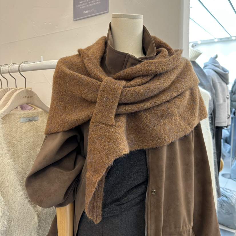 FLORAL東大門㊣代購女士新款人氣25秋冬休閑職業圍巾披肩披肩FLORAL圍巾/披肩