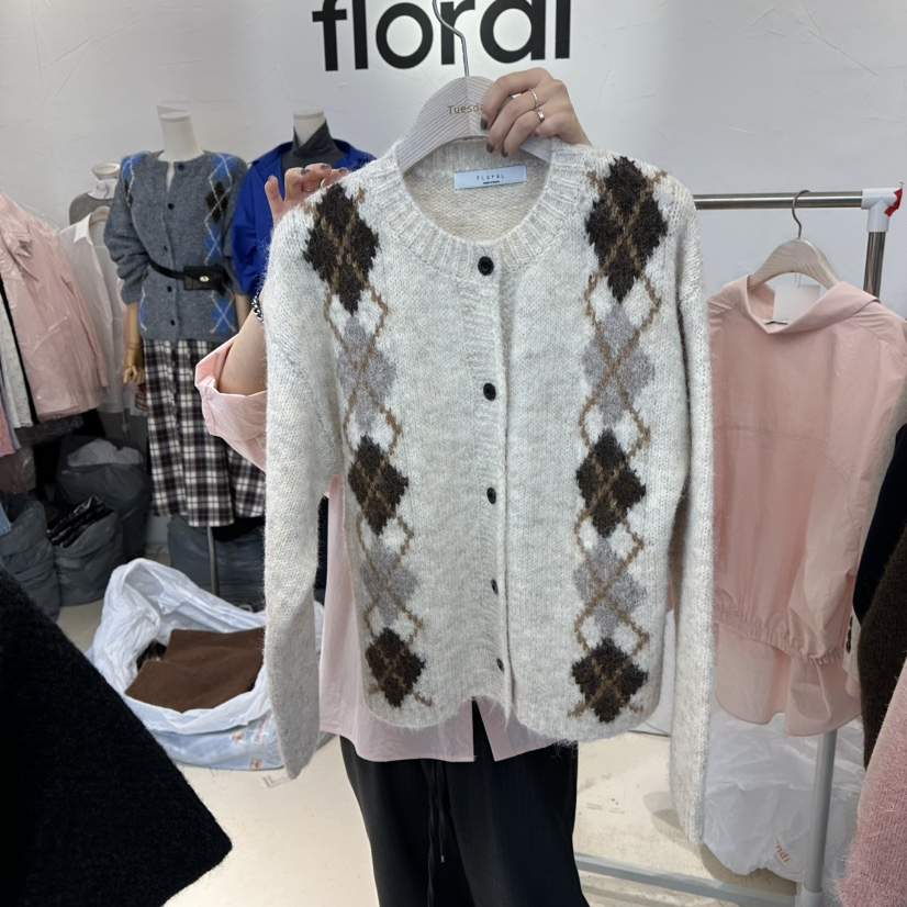 FLORAL韓國代購㊣女士新品職業時尚熱賣25秋冬毛衣不含腰帶FLORAL毛衣