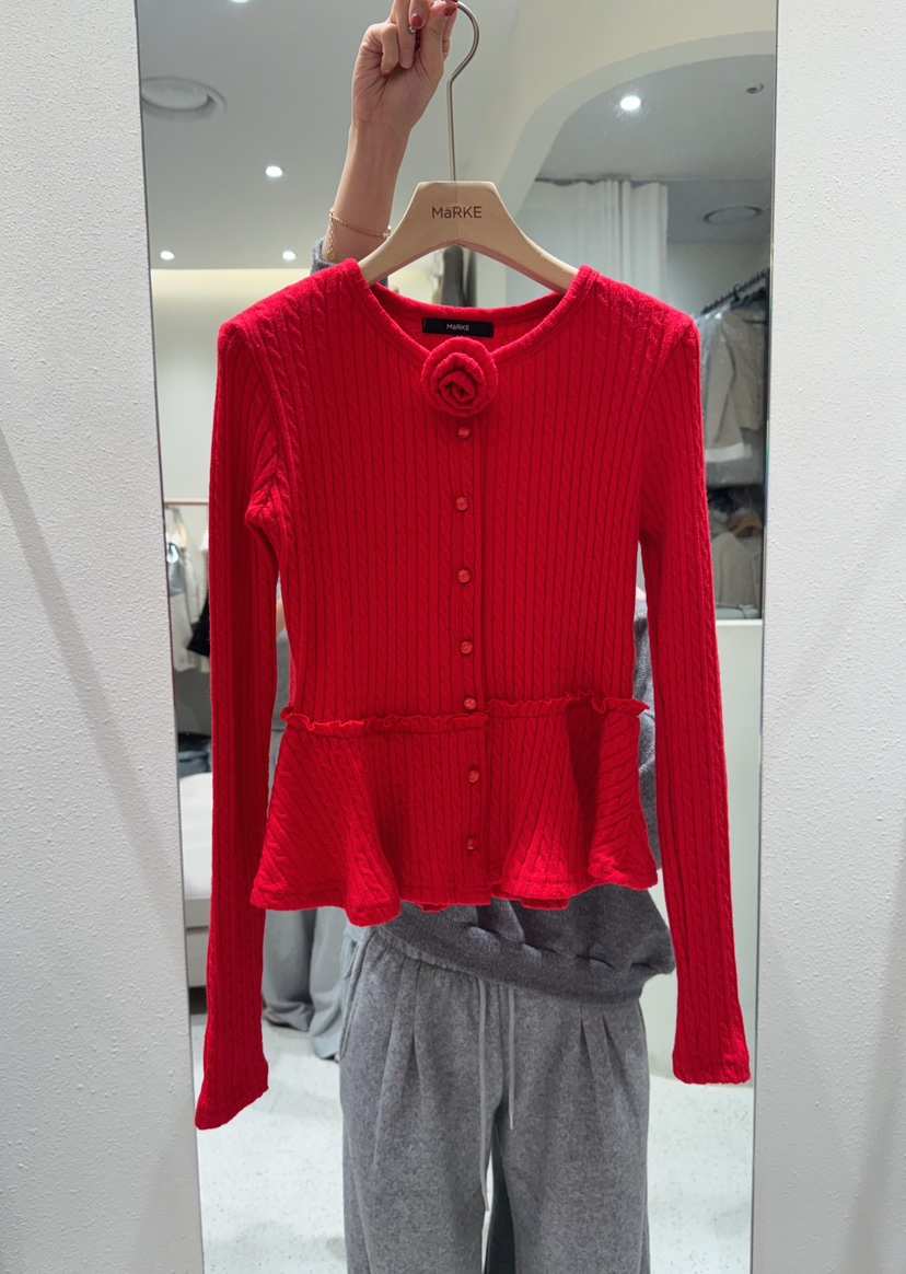 MARKE-P韓國直郵㊣女士新品熱賣職業時尚推薦針織衫套裝開衫MARKE-P針織衫