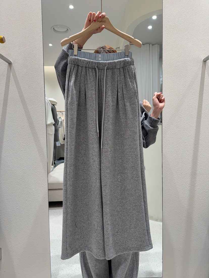 MARKE-P韓國直郵㊣女士新款職業時尚休閑25秋冬休閑褲羊毛條紋MARKE-P休閑褲