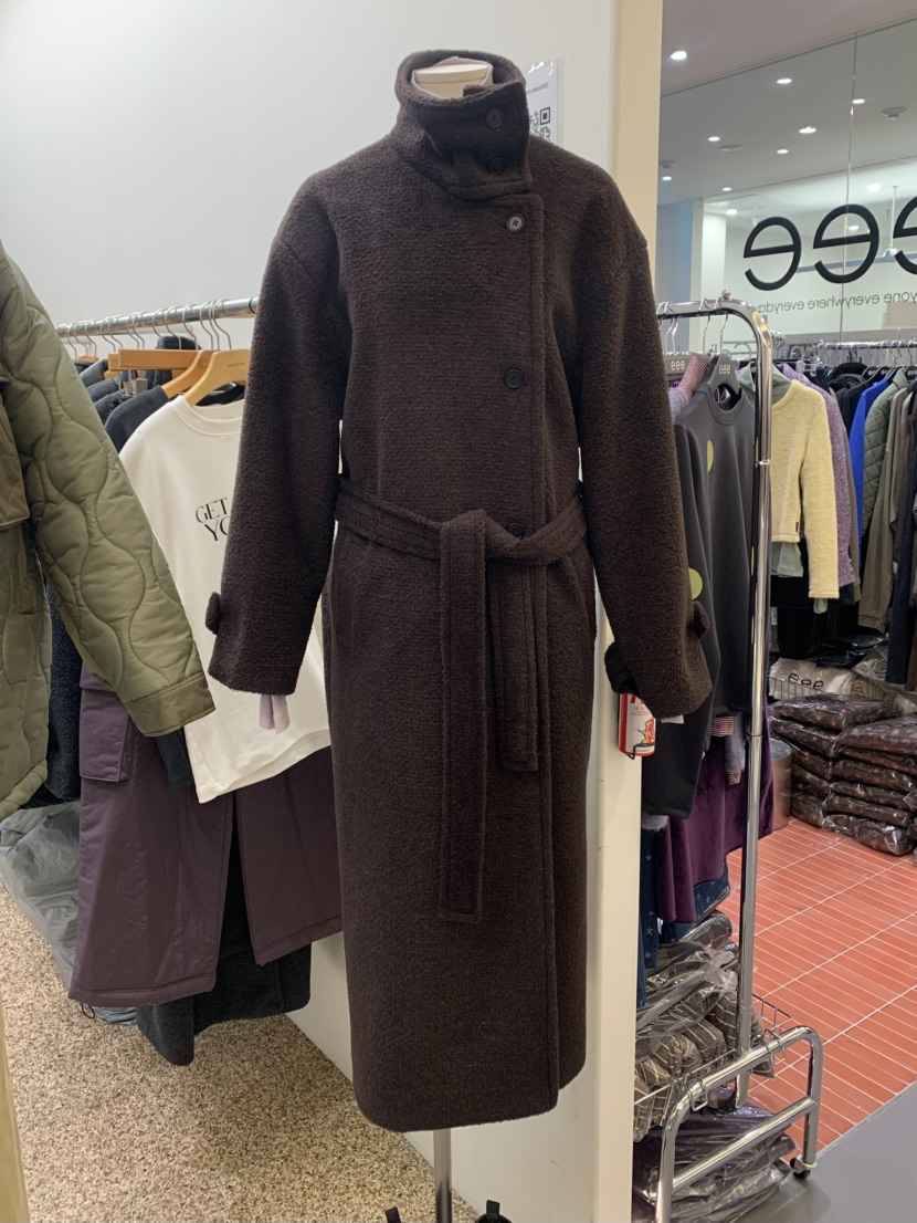 VAARA韓國代購㊣女士新款時尚推薦職業休閑人氣熱賣中長款大衣VAARA中長款大衣