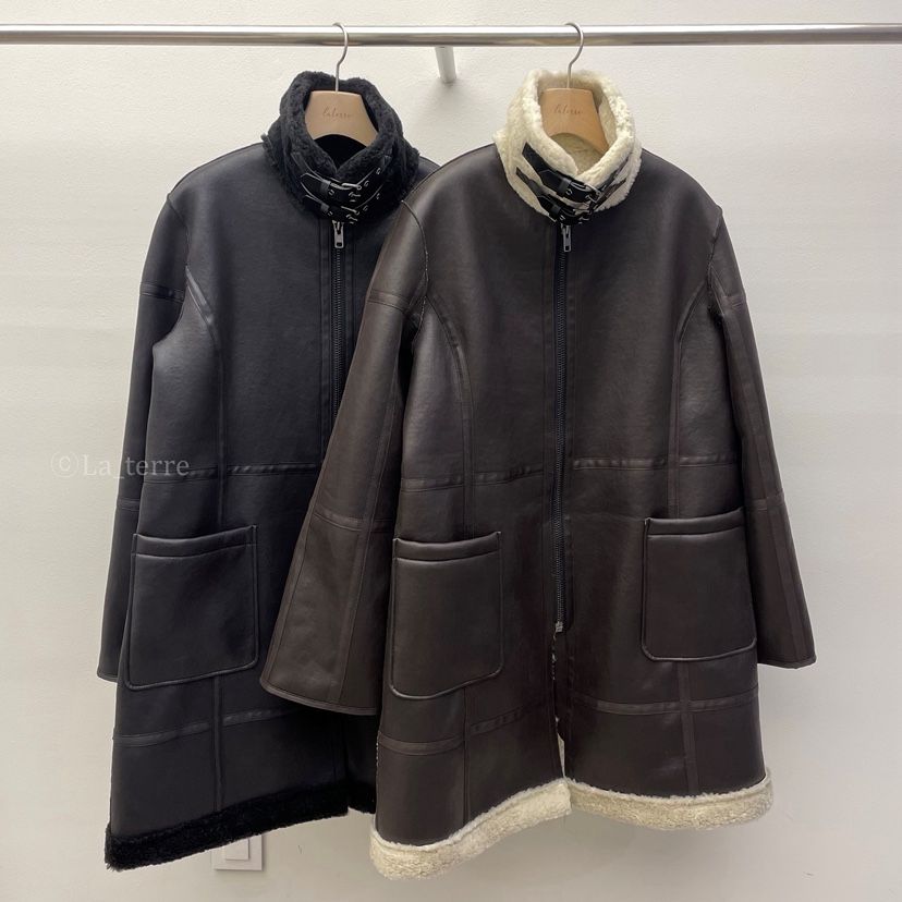 MILUI韓國代購㊣女士新款休閑時尚人氣25秋冬熱賣中長款大衣MILUI中長款大衣