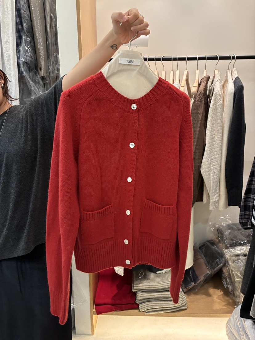 TORRE東大門㊣直郵女裝新品人氣時尚推薦熱賣針織衫口袋開衫TORRE針織衫
