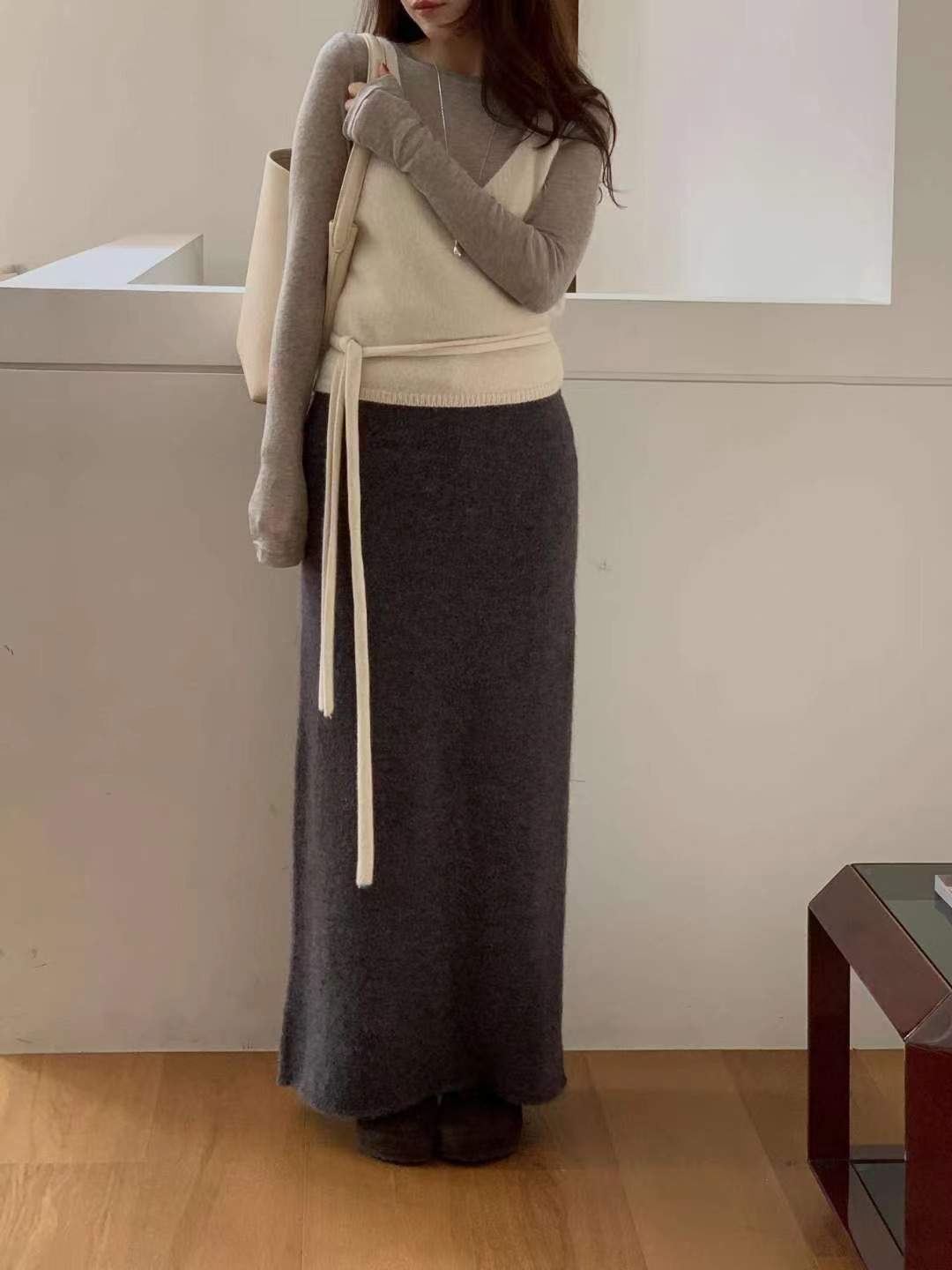 MIELLE-미엘르-OT東大門㊣實拍女裝新品時尚休閑人氣長裙MIELLE-미엘르-OT長裙