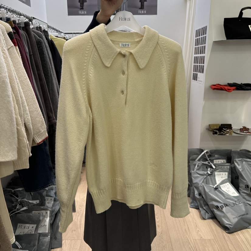 REIRAI韓國直郵㊣女裝新款休閑時尚推薦人氣職業針織衫羊絨Reirai針織衫