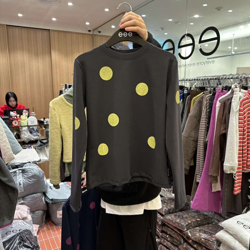 E/E/E東大門㊣直郵女士新品推薦熱賣休閑職業時尚長袖T恤E/E/E長袖T恤