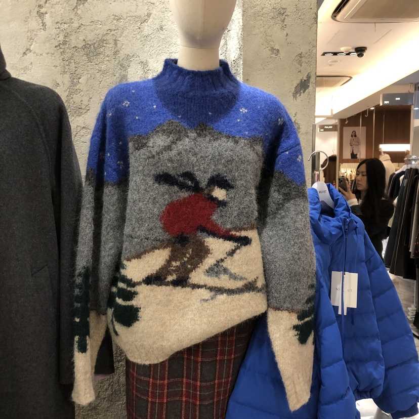 SOLD OUT韓國直郵㊣女士新款熱賣休閑人氣25秋冬毛衣手工羊毛SOLD OUT毛衣