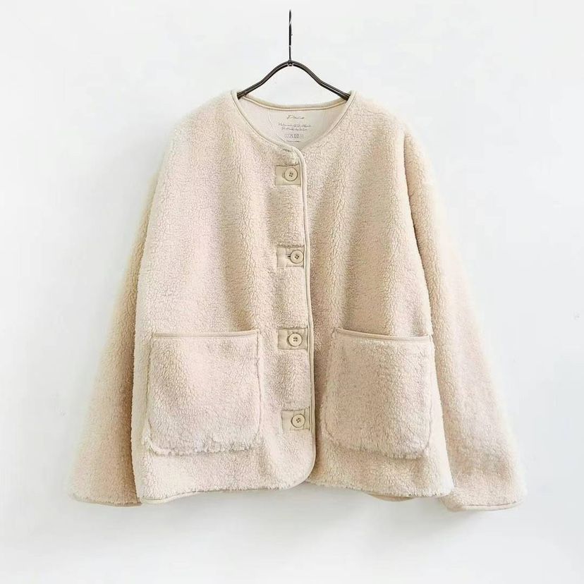 PUCO東大門㊣實拍女士新品休閑職業時尚人氣夾克羊毛夾棉紐扣PUCO夾克