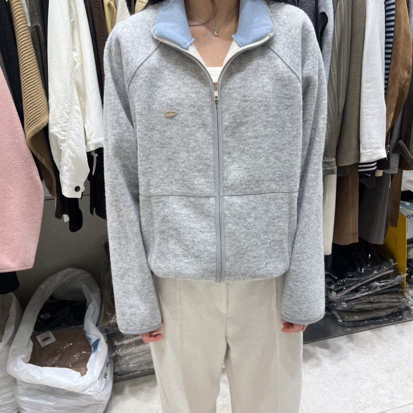 BRONZE韓國代購㊣女裝新款人氣時尚職業熱賣夾克拉鏈加絨貂皮BRONZE夾克