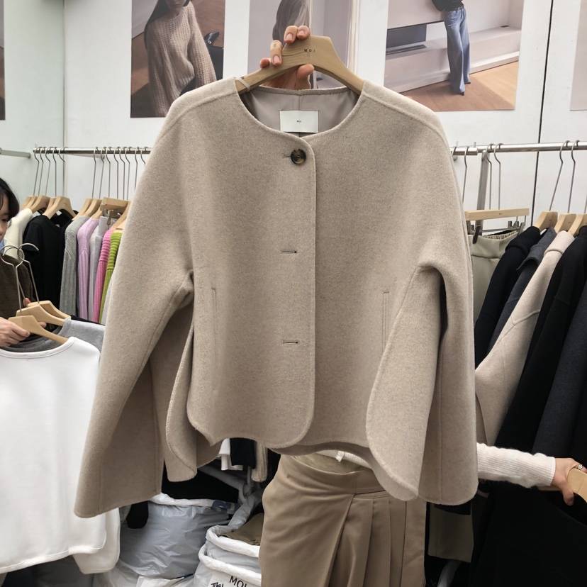 MOI-A東大門㊣直郵女士新品職業熱賣推薦25秋冬人氣短款大衣MOI-A短款大衣