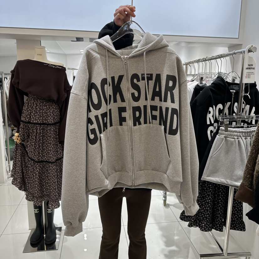 JENNIE東大門㊣代購女士新款時尚推薦休閑25秋冬職業衛衣拉鏈JENNIE/VENEFIT衛衣