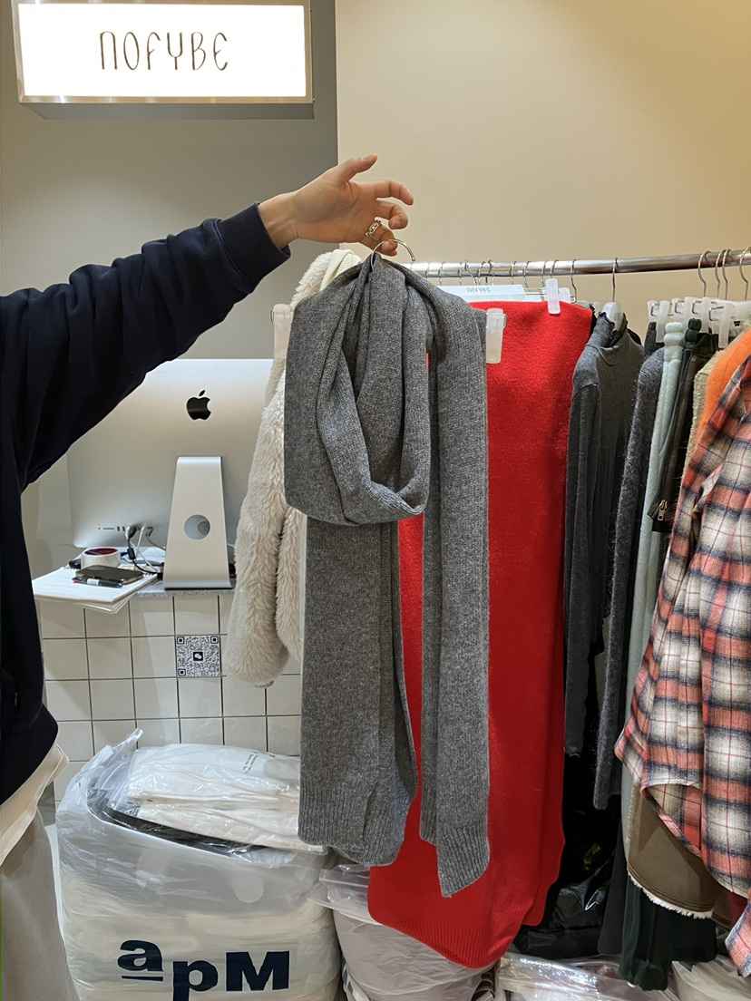 NOFYBE東大門㊣代購女士新款休閑25秋冬人氣圍巾披肩羊毛圍巾NOFYBE圍巾/披肩