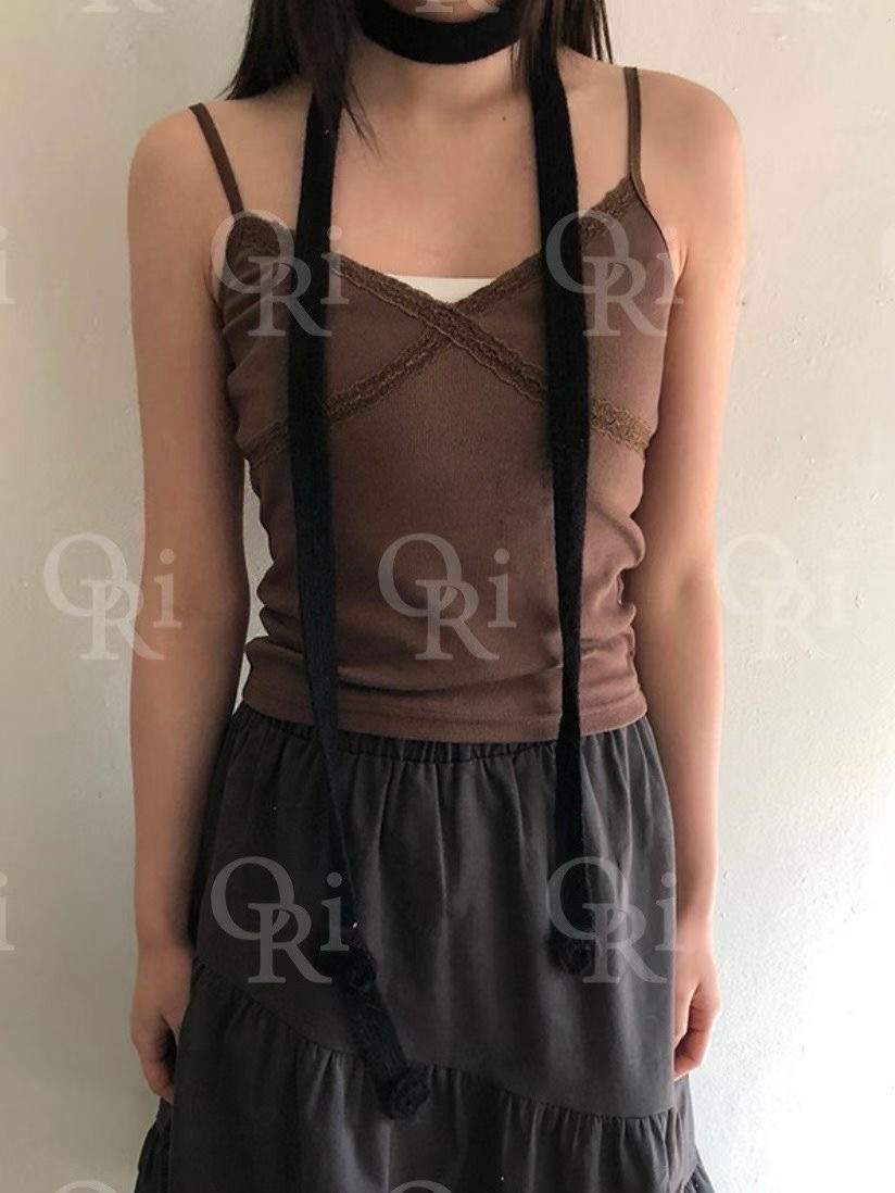 O-RI-오리-T東大門㊣實拍女士新品時尚吊帶背心不含脖帶O-RI吊帶/背心