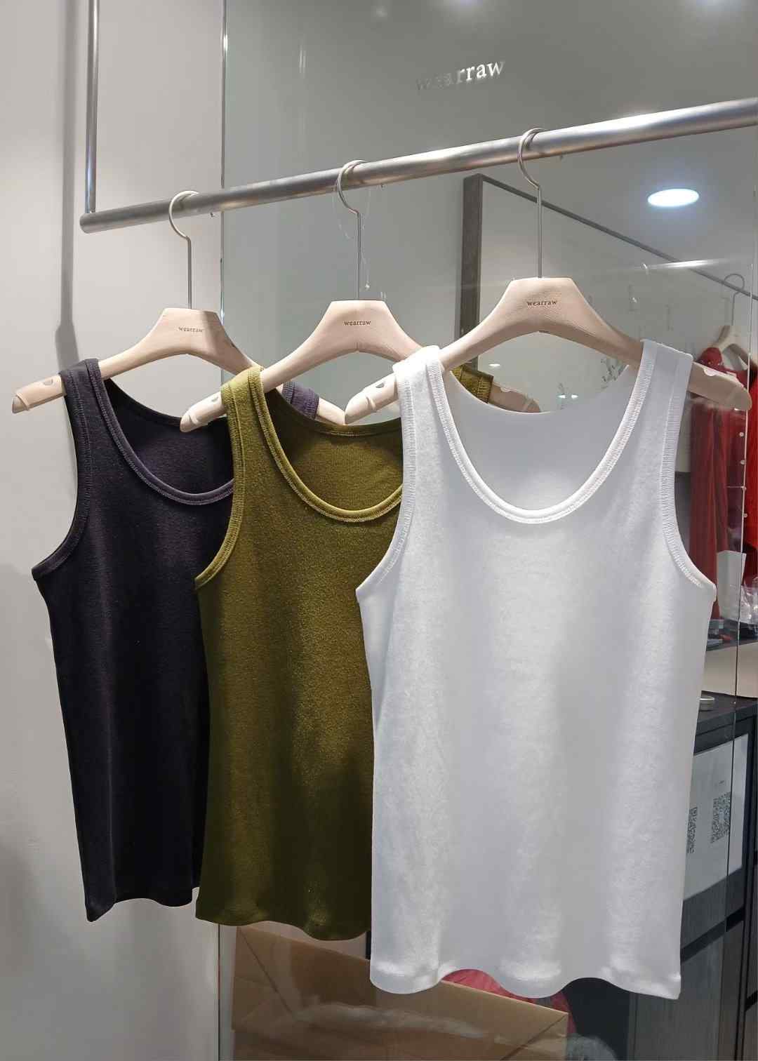 WEARRAW韓國直郵㊣女裝新品休閑熱賣時尚25秋冬吊帶背心純棉WEARRAW吊帶/背心