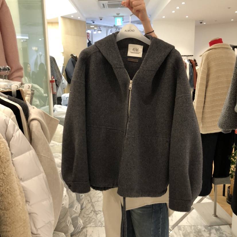 ALMOND東大門㊣直郵女裝新款休閑25秋冬人氣真品時尚短款大衣ALMOND短款大衣