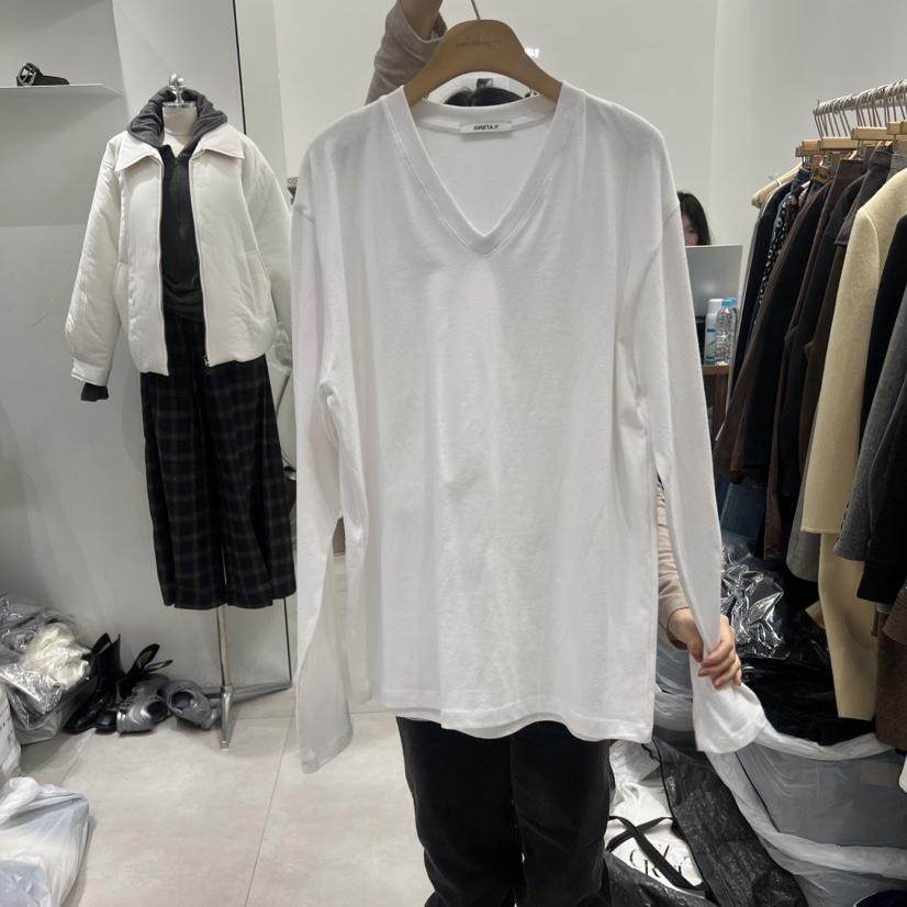 ANN MARGRET韓國代購㊣女士新款職業長袖T恤棉GRETA.Y長袖T恤