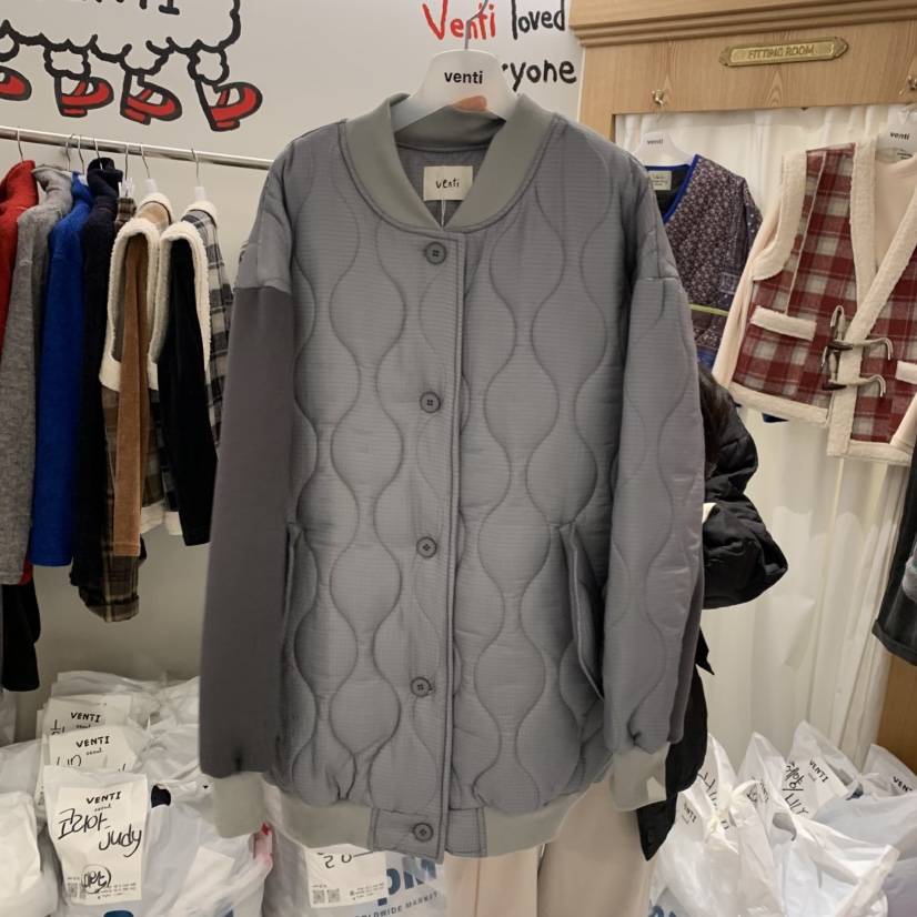 VENTI東大門㊣代購女裝新品人氣25秋冬推薦夾克史努比絎縫棉VENTI夾克