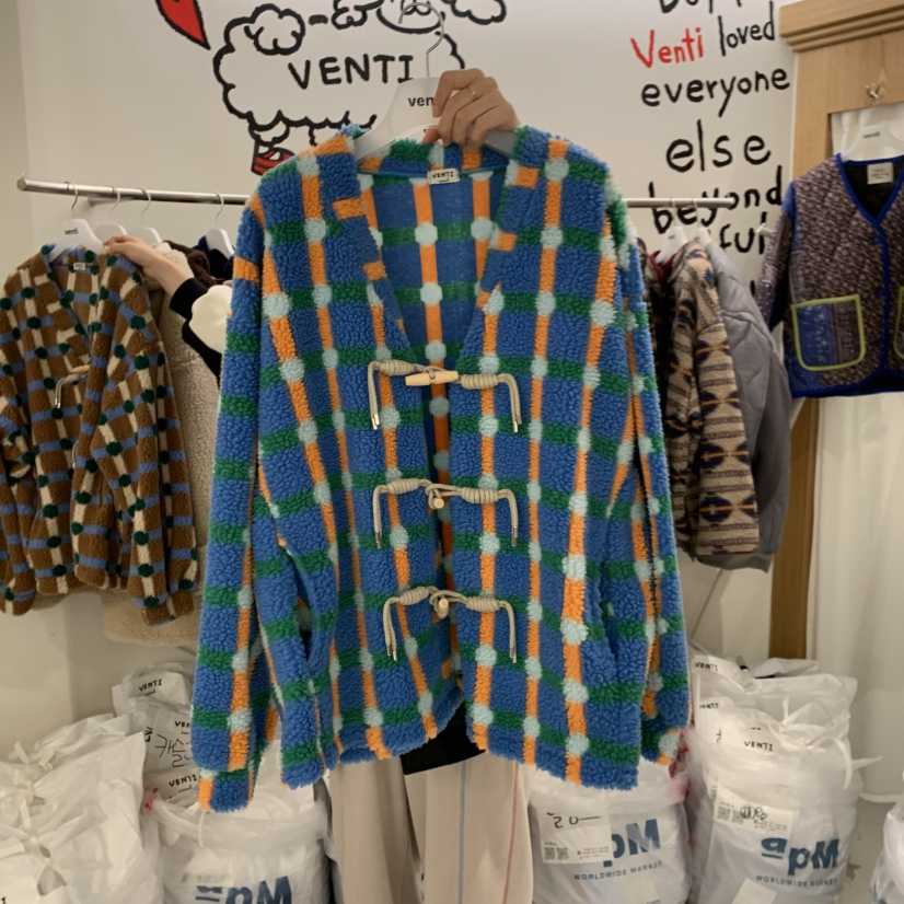 VENTI韓國代購㊣女裝新品真品熱賣時尚人氣職業夾克抓絨開衫VENTI夾克
