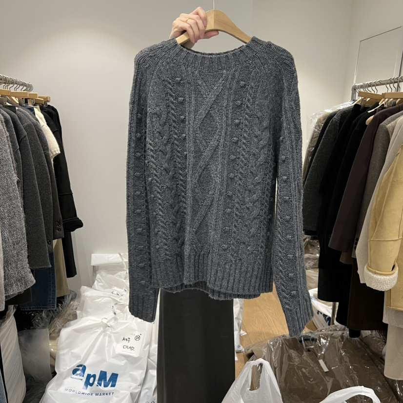 OUR-A韓國直郵㊣女裝新款休閑真品25秋冬推薦時尚熱賣針織衫OUR/NOVAE針織衫